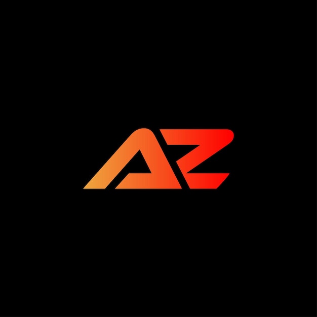 gradient az or za logo template