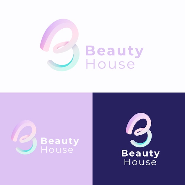 Gradient b letter logo