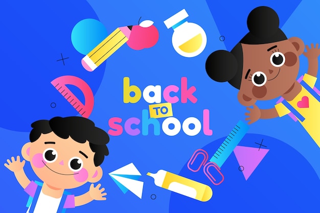 Gradient back to school background