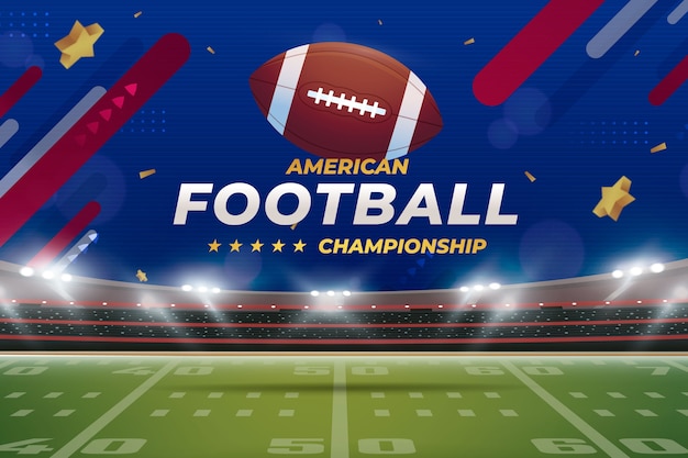 Vector gradient background for american football championship