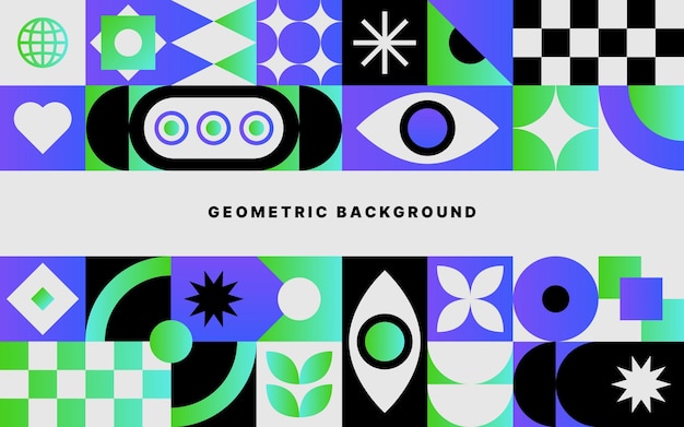 gradient bauhaus background modern geometric background design