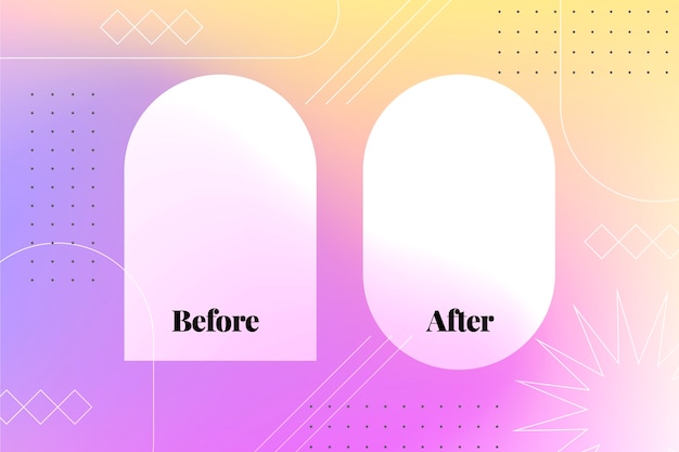 Gradient before and after wallpaper template