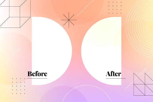 Gradient before and after wallpaper template