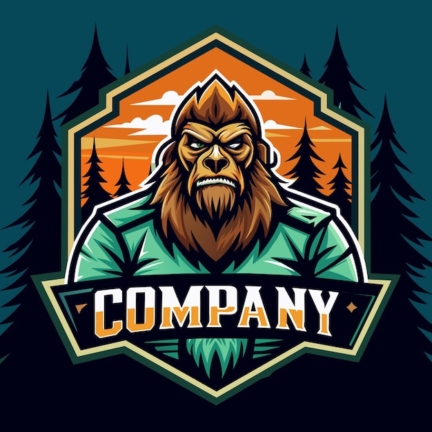 Gradient Bigfoot Logo Vector Template Design Branding Identity