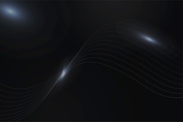 Gradient black background with wavy lines