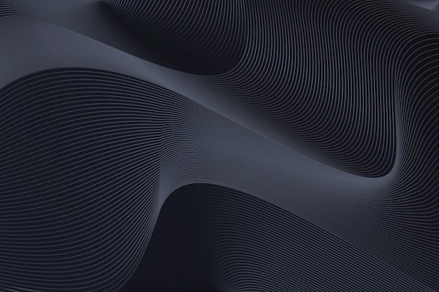 Gradient black background with wavy lines