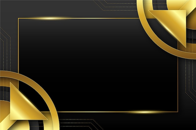 Gradient black backgrounds with golden frames