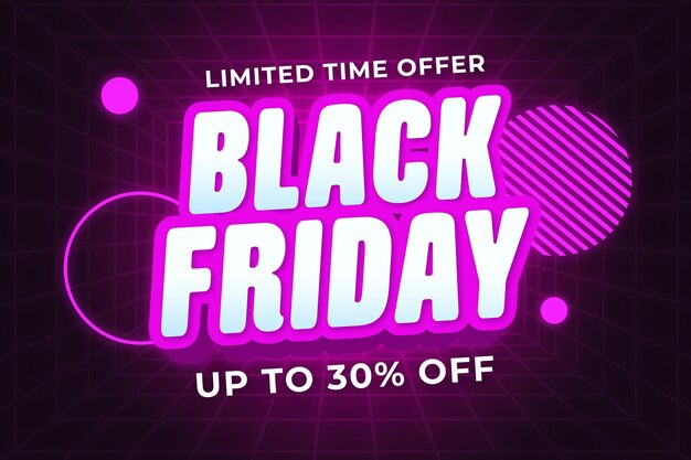 Vector gradient black friday banner and promotion template