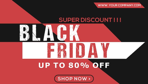 Gradient black friday landing page template