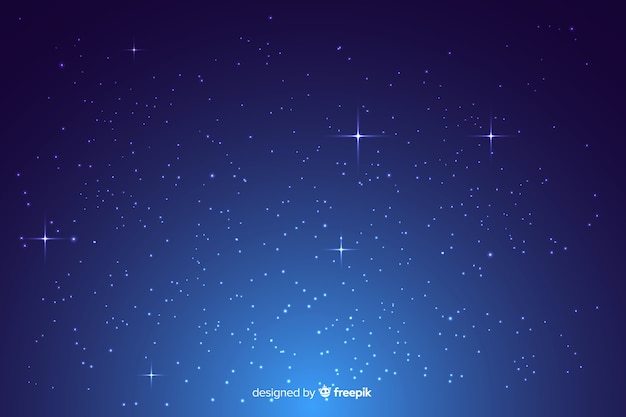 Gradient blue starry night background