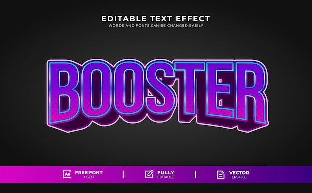 Gradient Booster Editable Text Effect