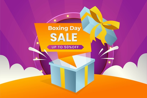 Gradient boxing day sale background