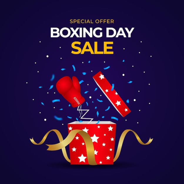 Gradient boxing day sale illustration