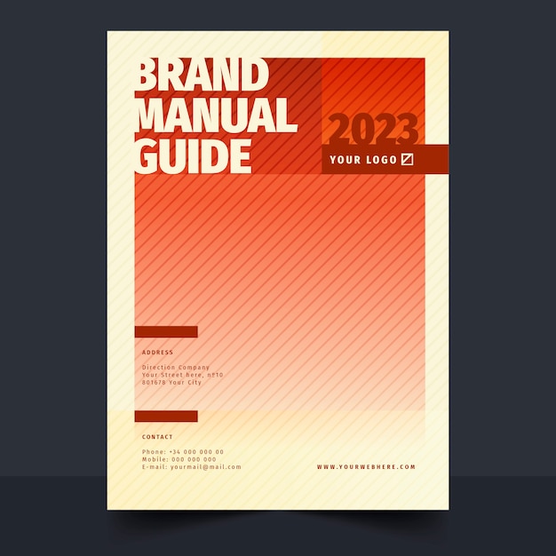 Gradient brand manual brochure template