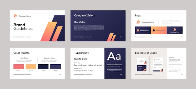 Gradient brand manual presentation