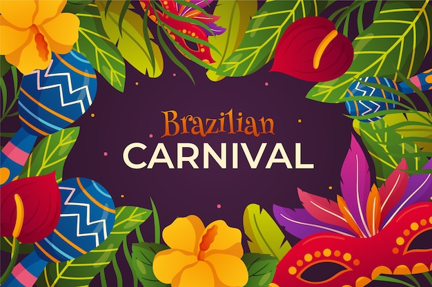 Gradient brazilian carnival background