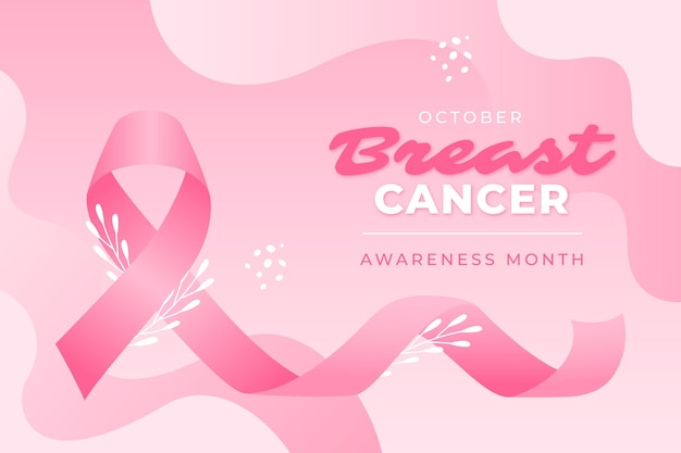 Gradient breast cancer awareness month background