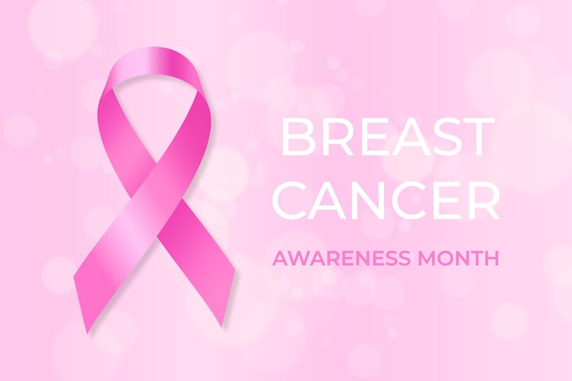 Gradient breast cancer awareness month illustration