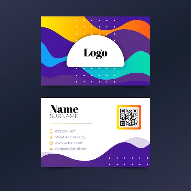 Gradient business card design