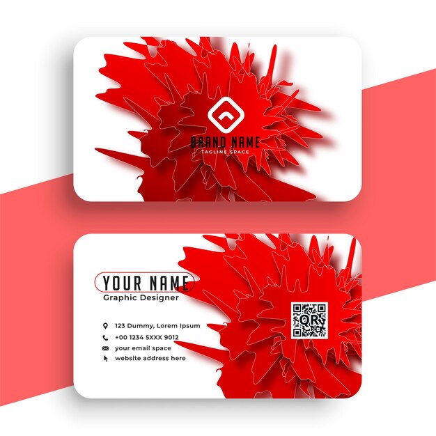 Vector gradient business card template mordern visiting card design