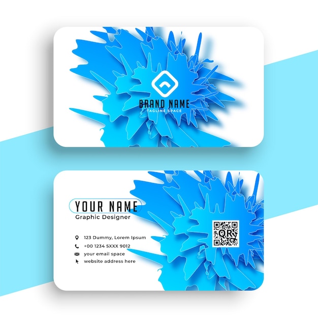 Vector gradient business card template mordern visiting card design