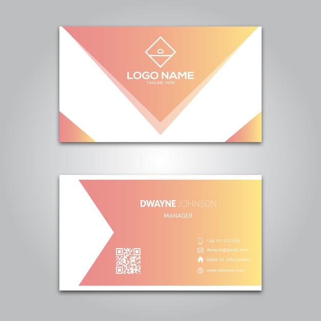 Gradient business card template