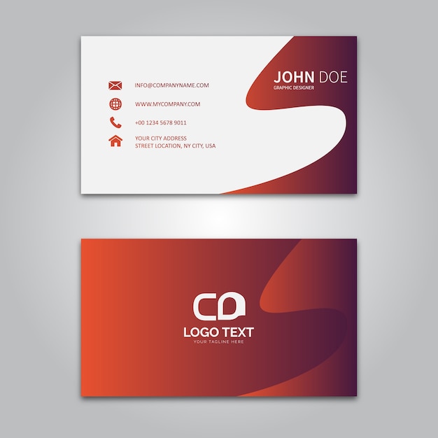 Gradient business card template