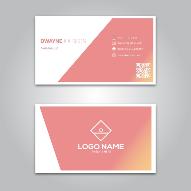 Gradient business card template