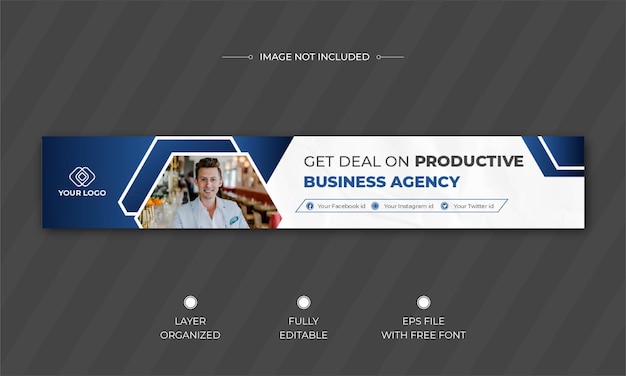 Gradient business LinkedIn banner and cover template