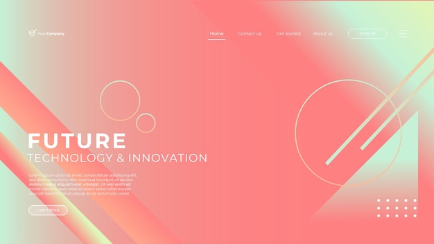 Gradient business plans landing page Abstract landing page template