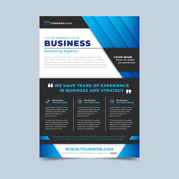 Gradient business poster template