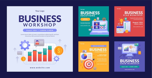 Gradient business workshop instagram posts