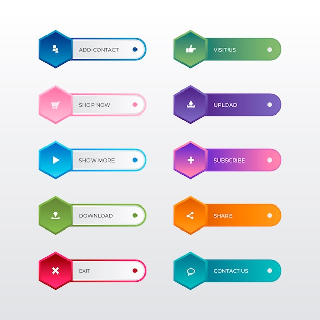 Gradient call to action buttons collection