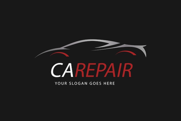 Vector gradient car service logo