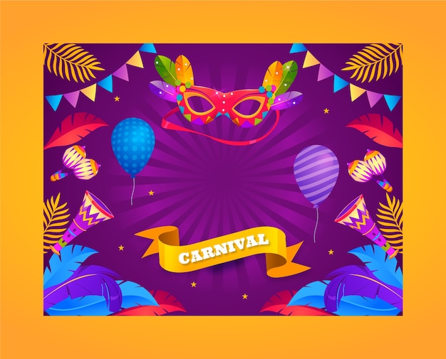 Gradient carnival photocall template