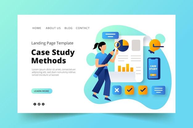 Gradient case study landing page