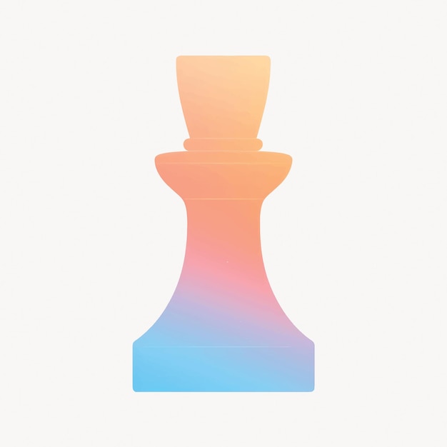 Vector gradient chess piece silhouette