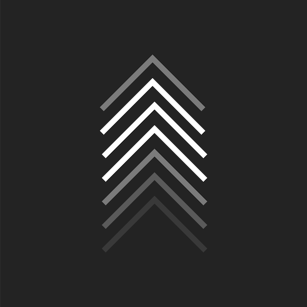 Gradient Chevron Up White Arrows Swipe Up Minimalistic UI for Social Media