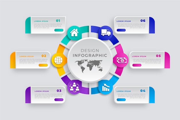 Gradient circular diagram infographic