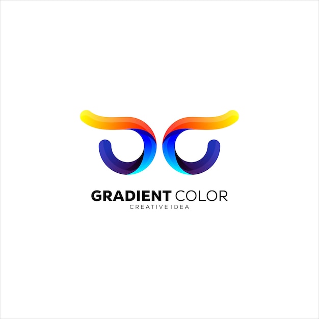 Gradient color logo design colorful