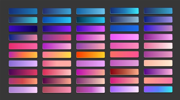 Gradient color palette design