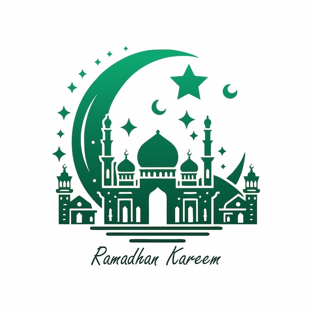 Gradient color Ramadan logo