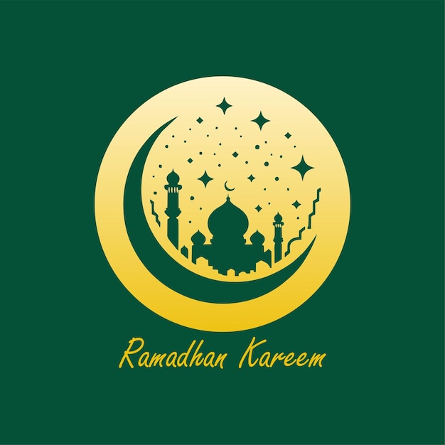 Gradient color Ramadan logo