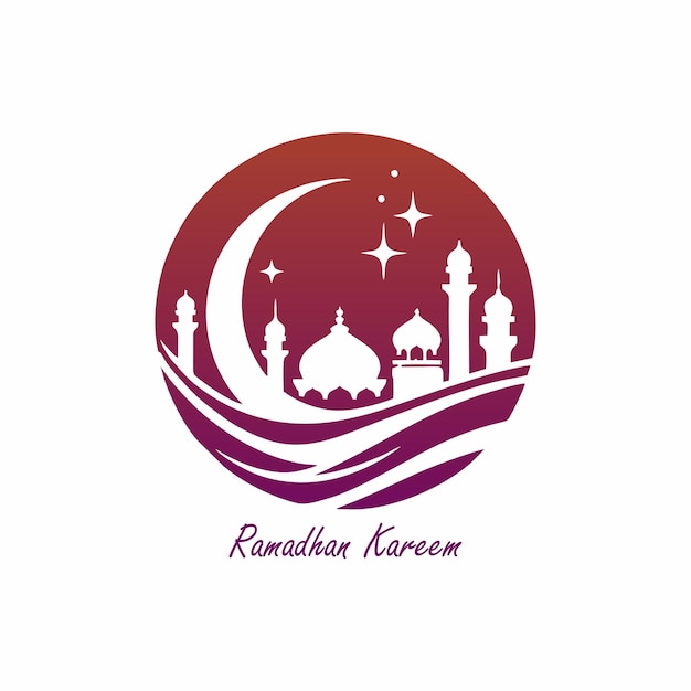 Gradient color Ramadan logo