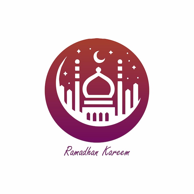 Gradient color Ramadan logo