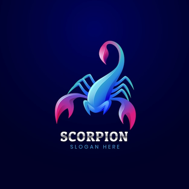 Gradient colored scorpion logo