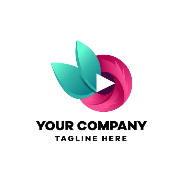 gradient and colorful logo design template