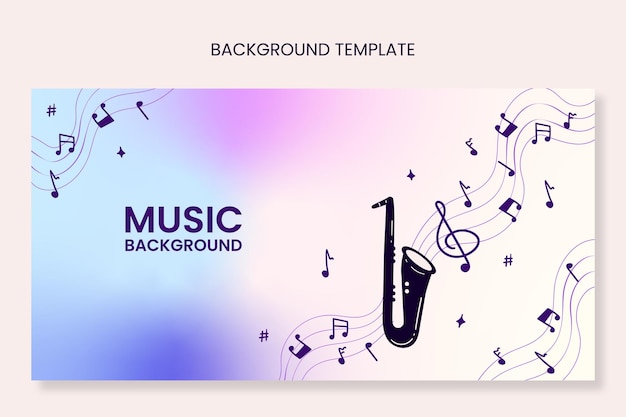 Gradient colorful music festival background template