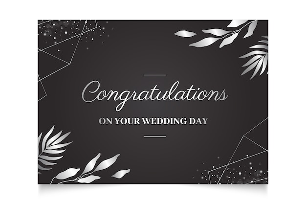 Vector gradient congratulations card template