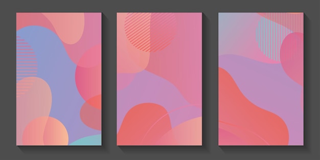 Gradient cover collection with liquid shape